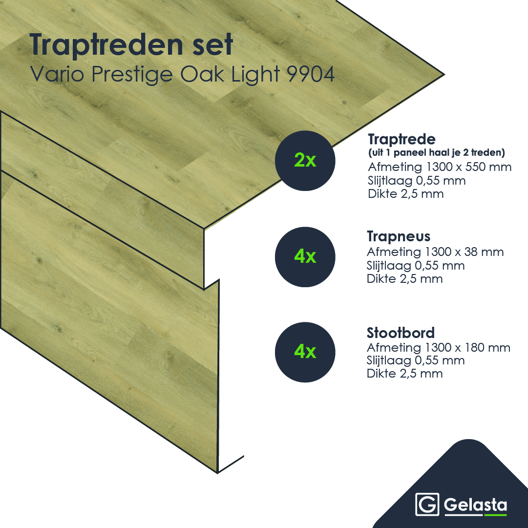 Traptreden set PVC 9904 Vario Prestige Oak Light - Afbeelding 2